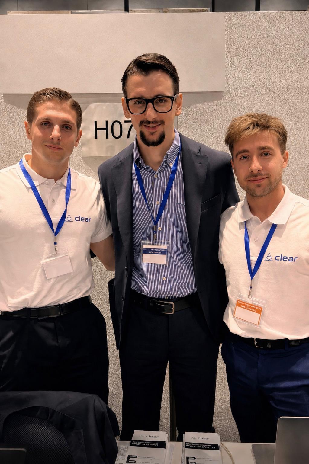 Il team di Clear: Riccardo Longato, Fabrizio Longato, Enrico Simonetti